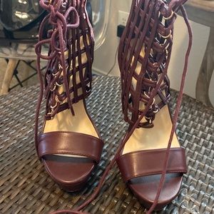 Shoe 👠 Dazzle High Heels *Burgundy